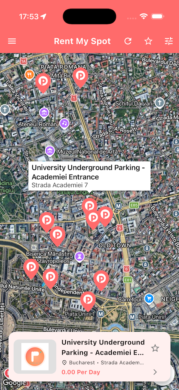 Rent My Spot app screenshot